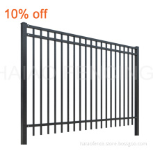 Flat Top Tubular Picket Steel Metal Fence Panels